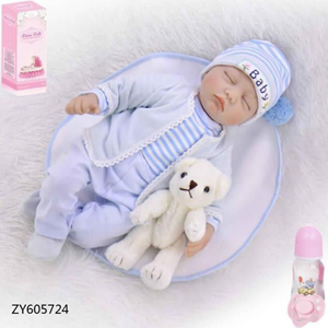 عروسک نوزاد پسر خوابیده 56 سانتی مدل ADSE Sleeping Baby Reborn Dolls ZY605724_اسباب بازی
